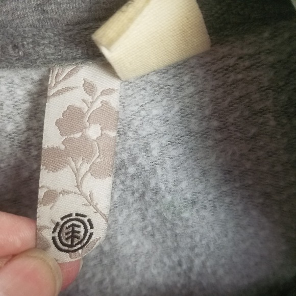 Element Gray Fleece Lined Full Zip Snaps Jacket Women's L Mock Neck Pockets - Picture 8 of 8